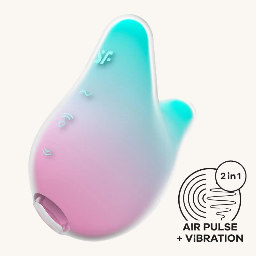 SATISFYER SUCCIONADOR DE CLÍTORIS MERMAID VIBES MENTA Y ROSA