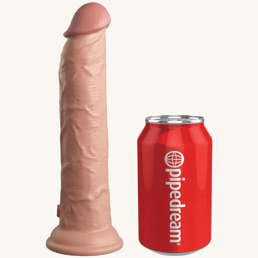 KING COCK - ÉLITE DILDO REALÍSTICO VIBRADOR & SILICONA CONTROL REMOTO 23 CM