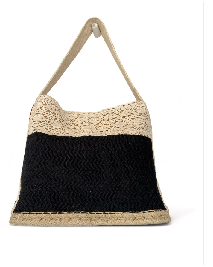 Bolso RF de tela y encaje