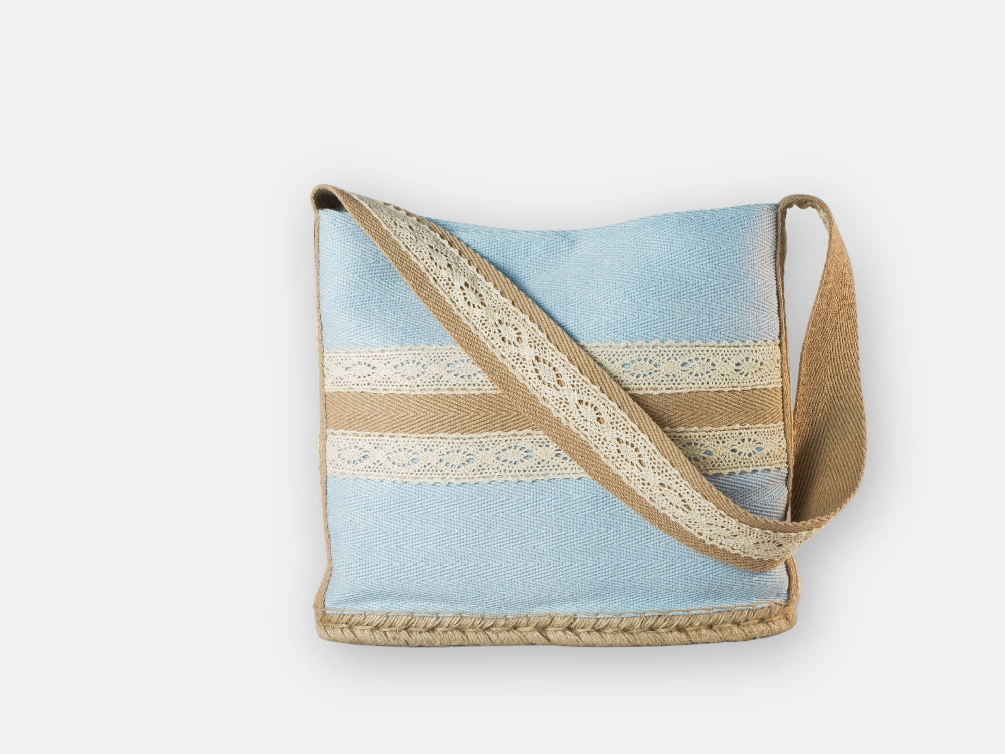 Bolso lona puntilla