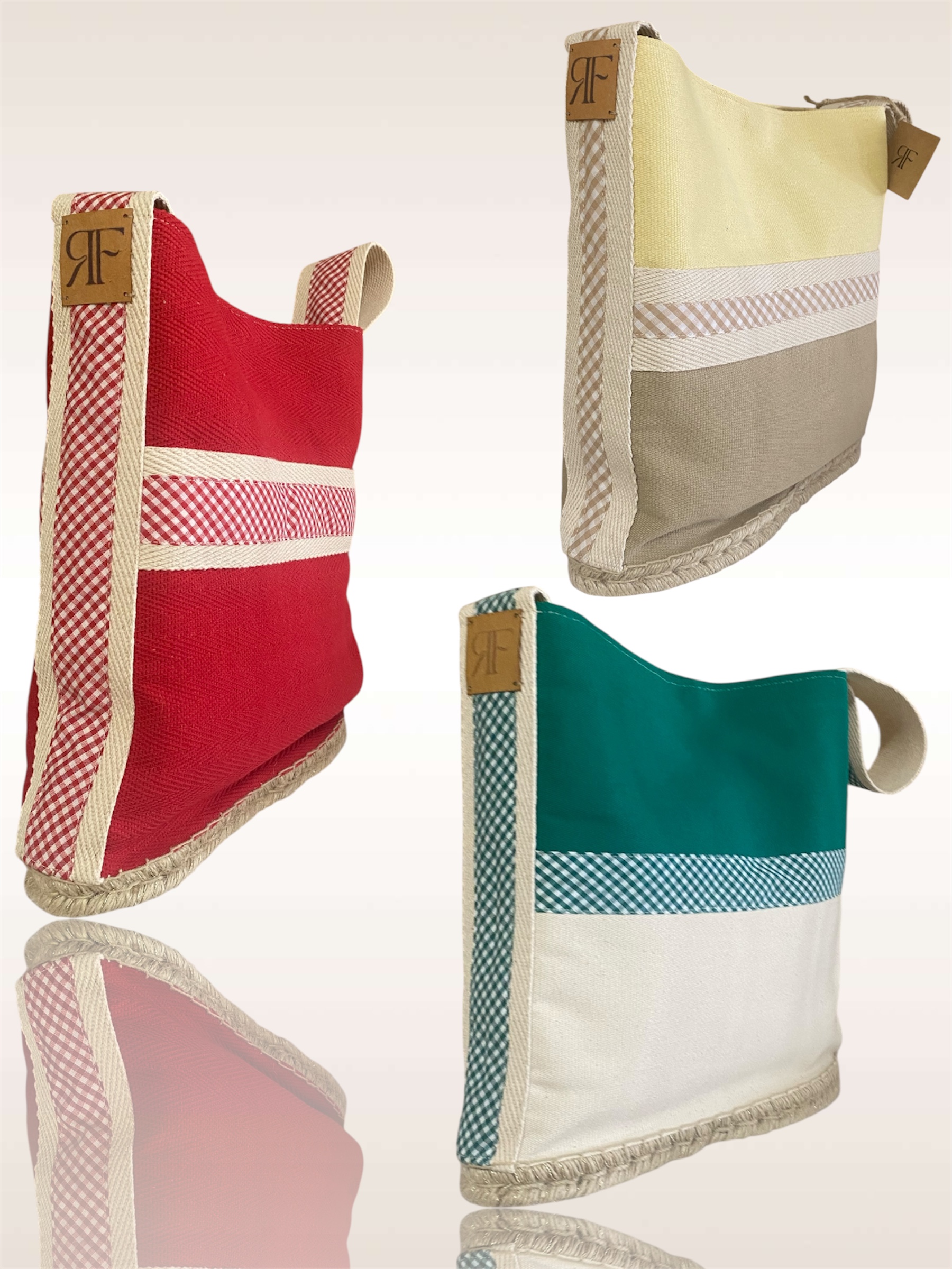 Bolso Vichy mantequilla/taupe