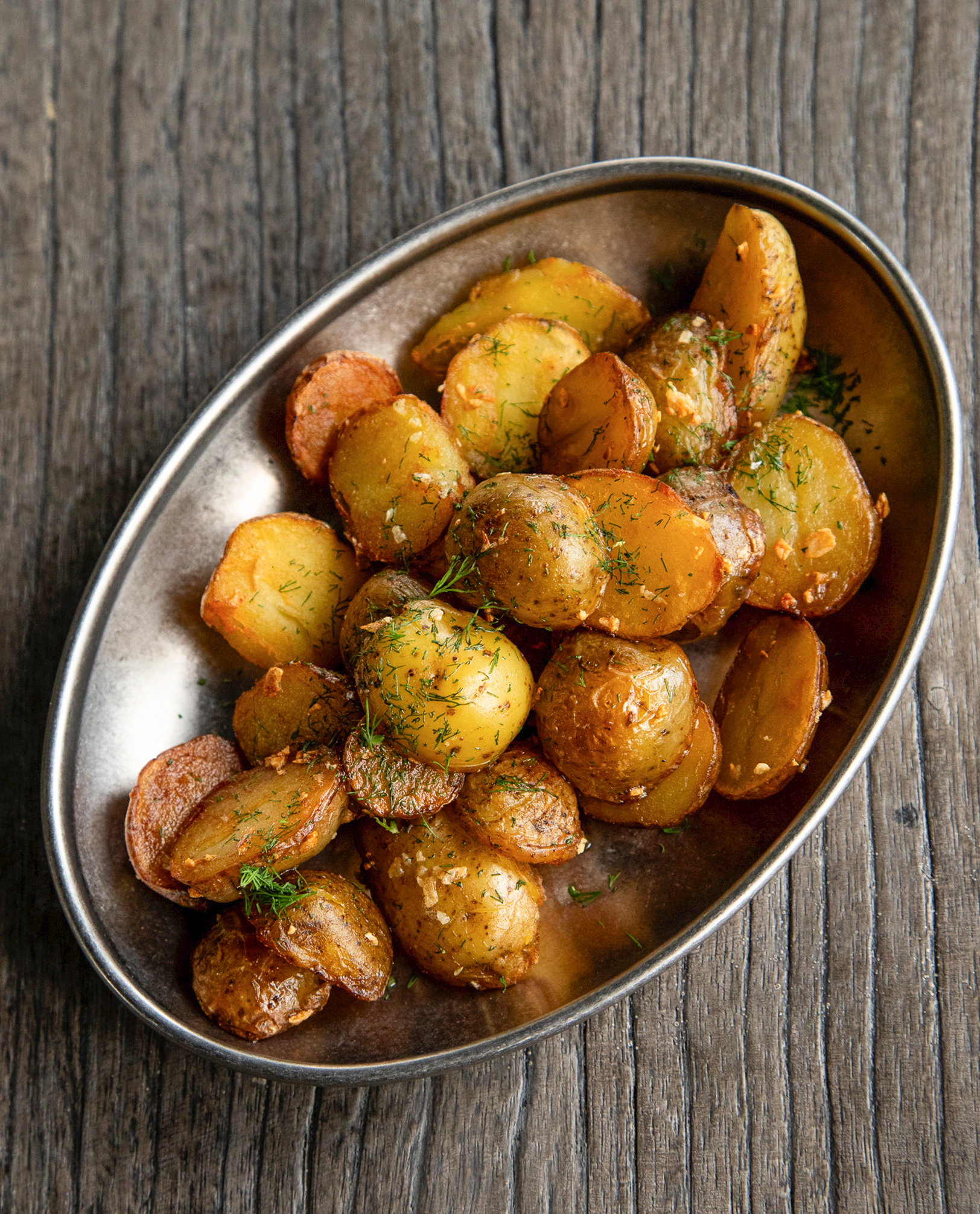 Fried baby potatoes