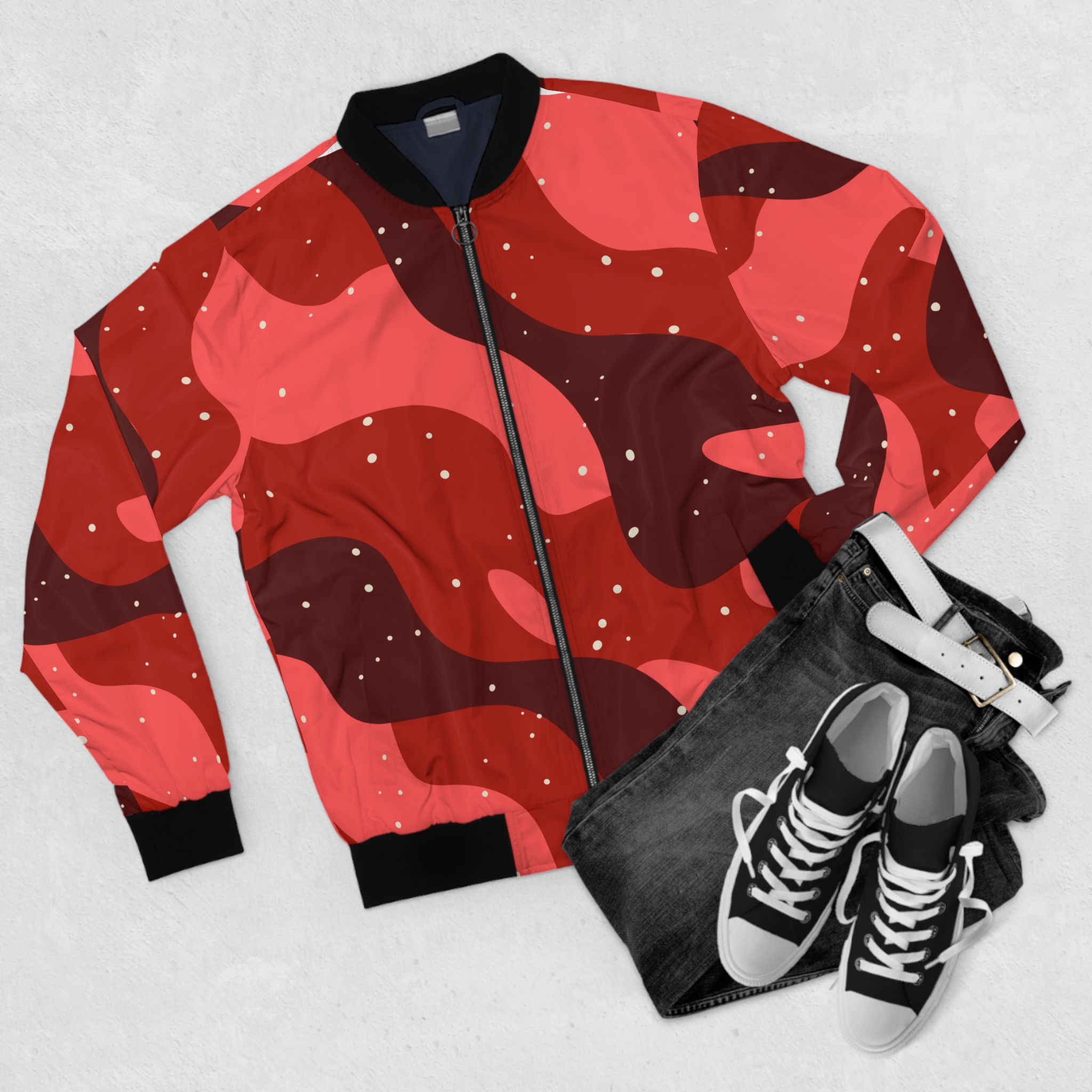 Aries Unisex Bomber Jacket – Cosmic Swirls of Power | Cosmic Veil Collection