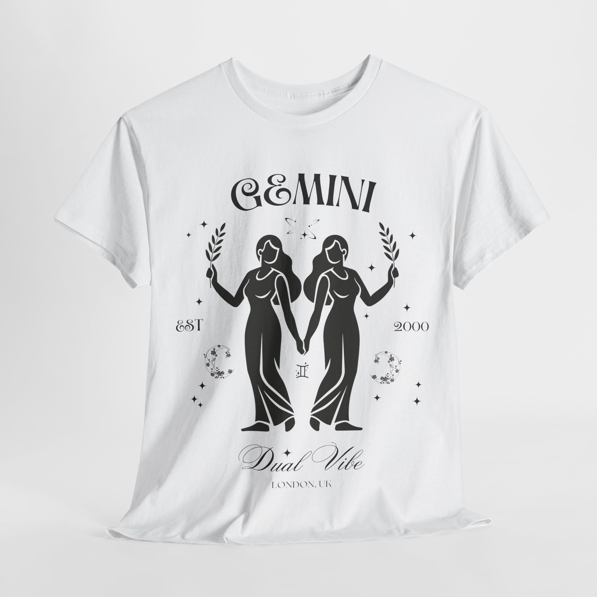 Gemini Unisex T-Shirt – Dual Vibe | Cosmic Veil Collection | Premium Zodiac Tee