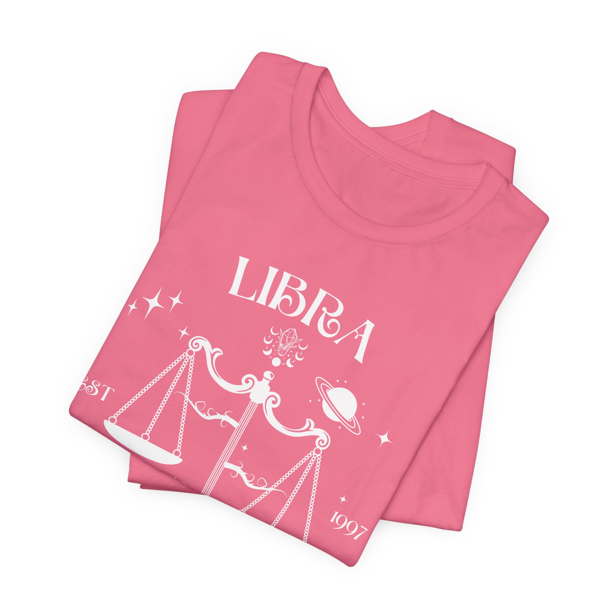 Libra Unisex T-Shirt – Balanced Grace | Cosmic Veil Collection | Premium Zodiac Tee