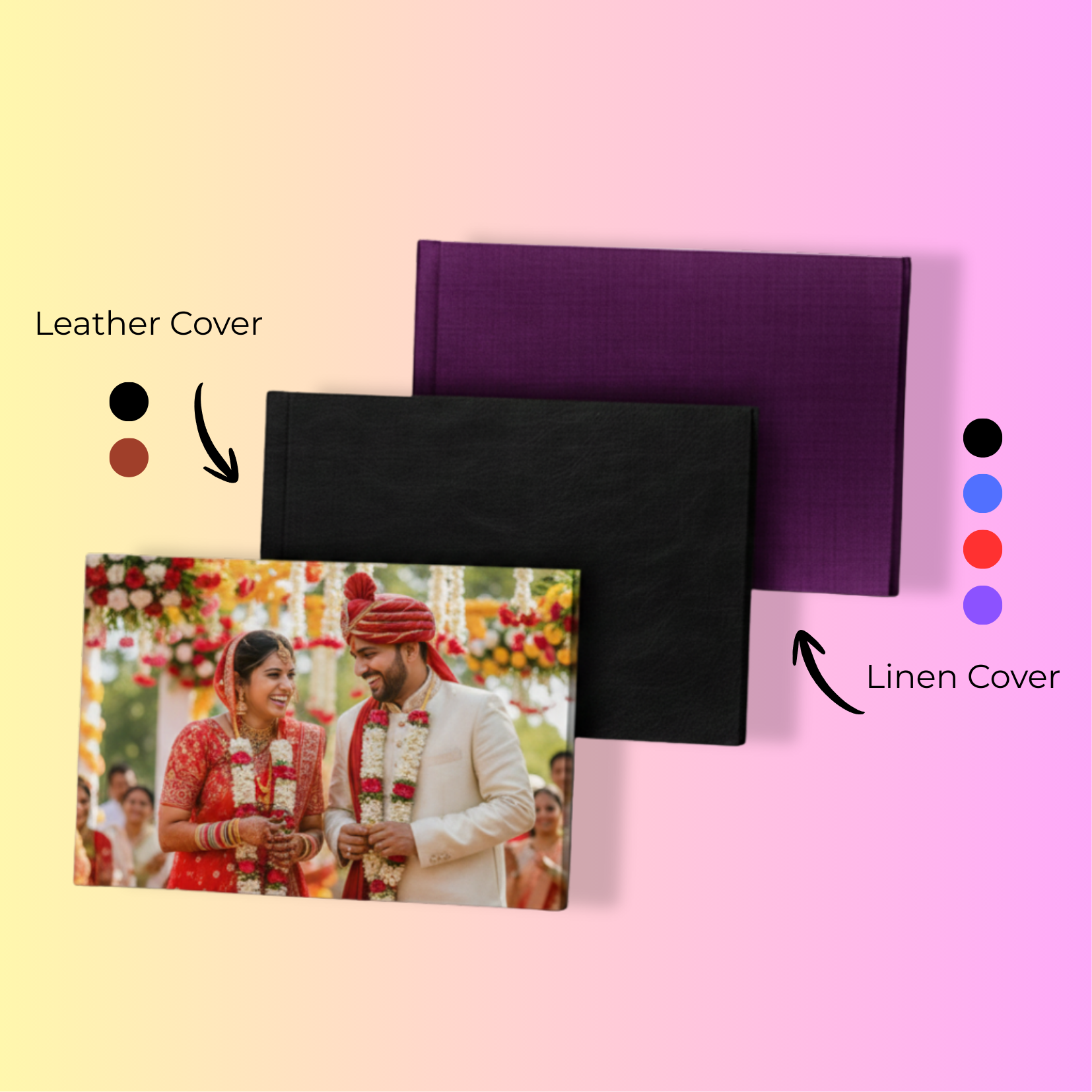 Premium Photo Album | Linen, Leather & Photo Covers
