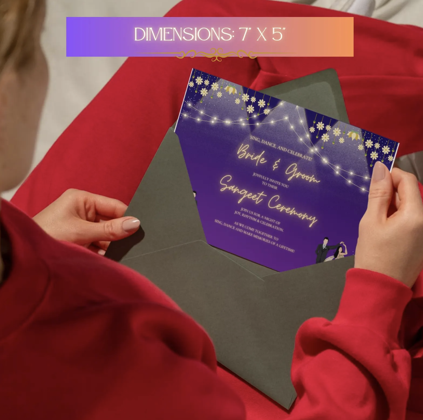 Personalized Sangeet Ceremony Invitation Card | Digital Download & Printable