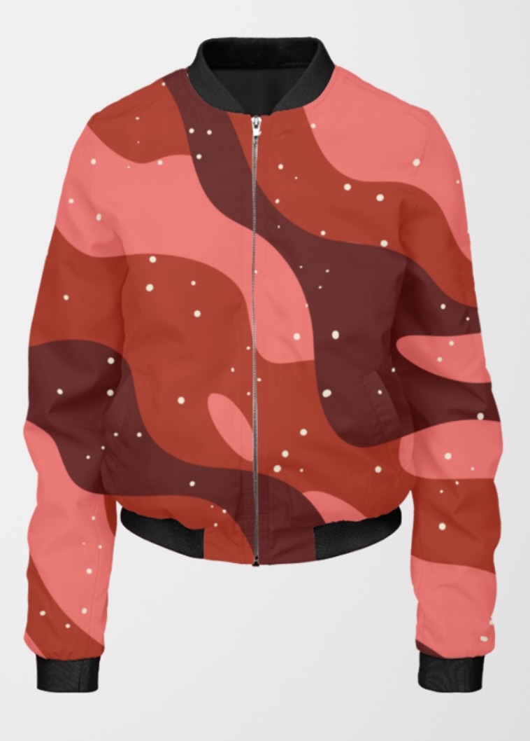 Aries Unisex Bomber Jacket – Cosmic Swirls of Power | Cosmic Veil Collection