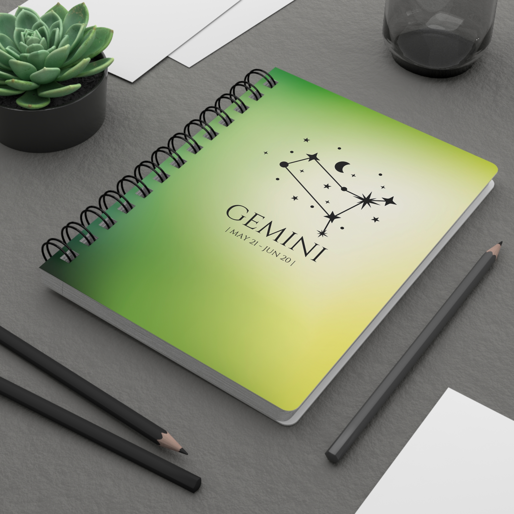Gemini Zodiac Journal – Daily Check-In and Planning Notebook | Cosmic Veil Collection
