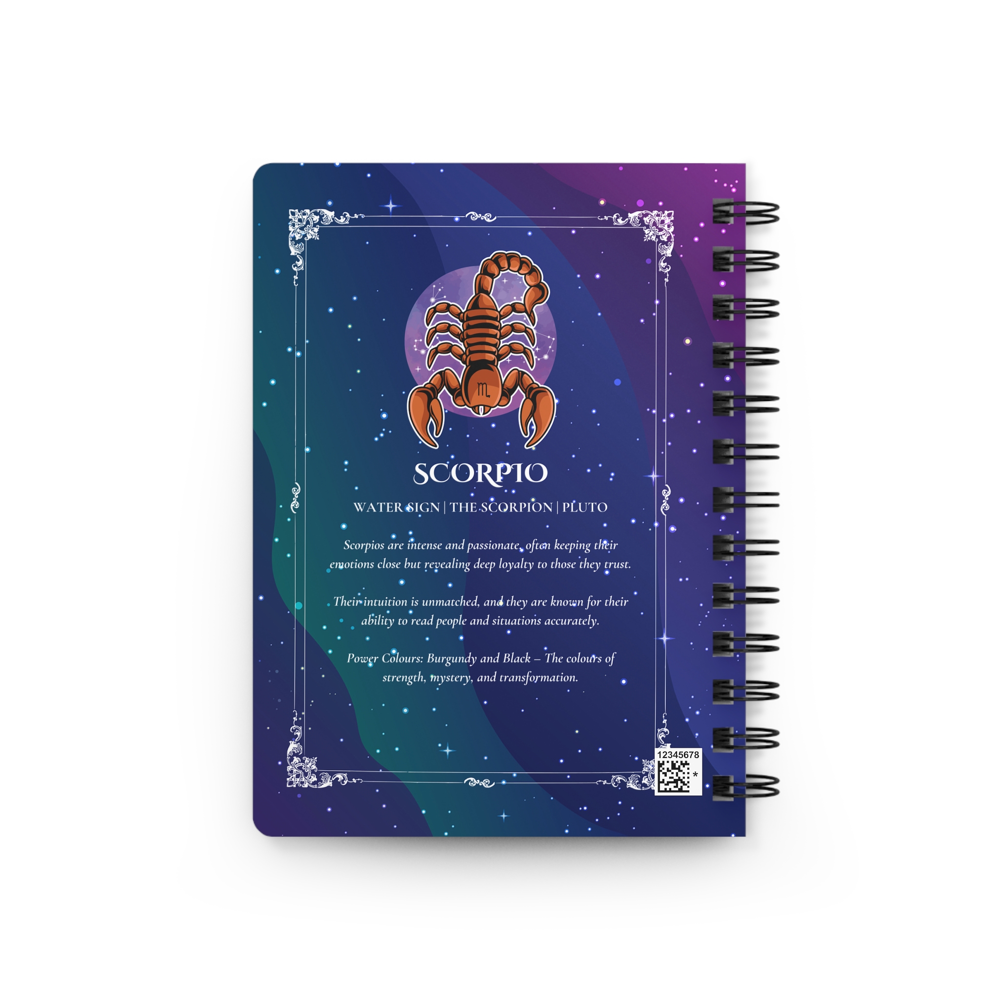Scorpio Zodiac Journal – Shadow & Transformation Notebook | Cosmic Veil Collection