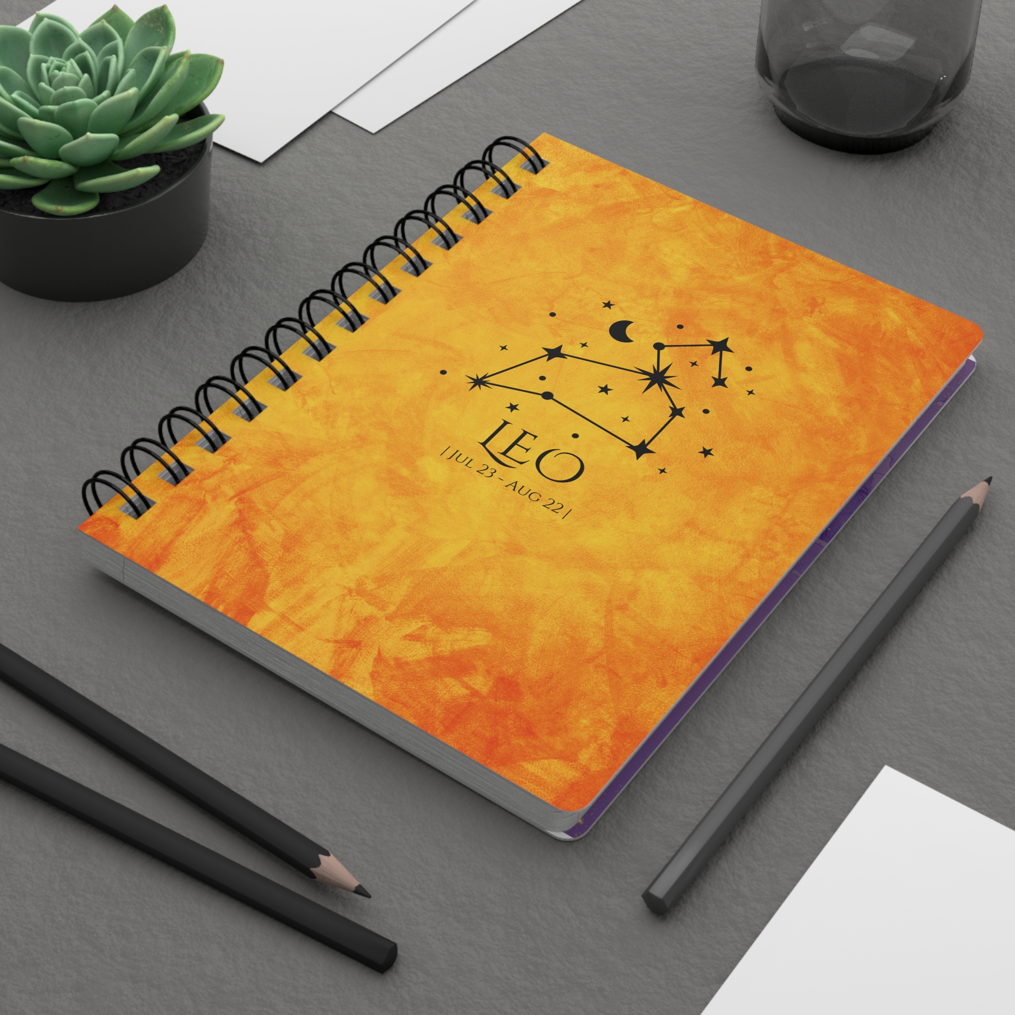 Leo Zodiac Journal – Daily Check-In and Planning Notebook | Cosmic Veil Collection