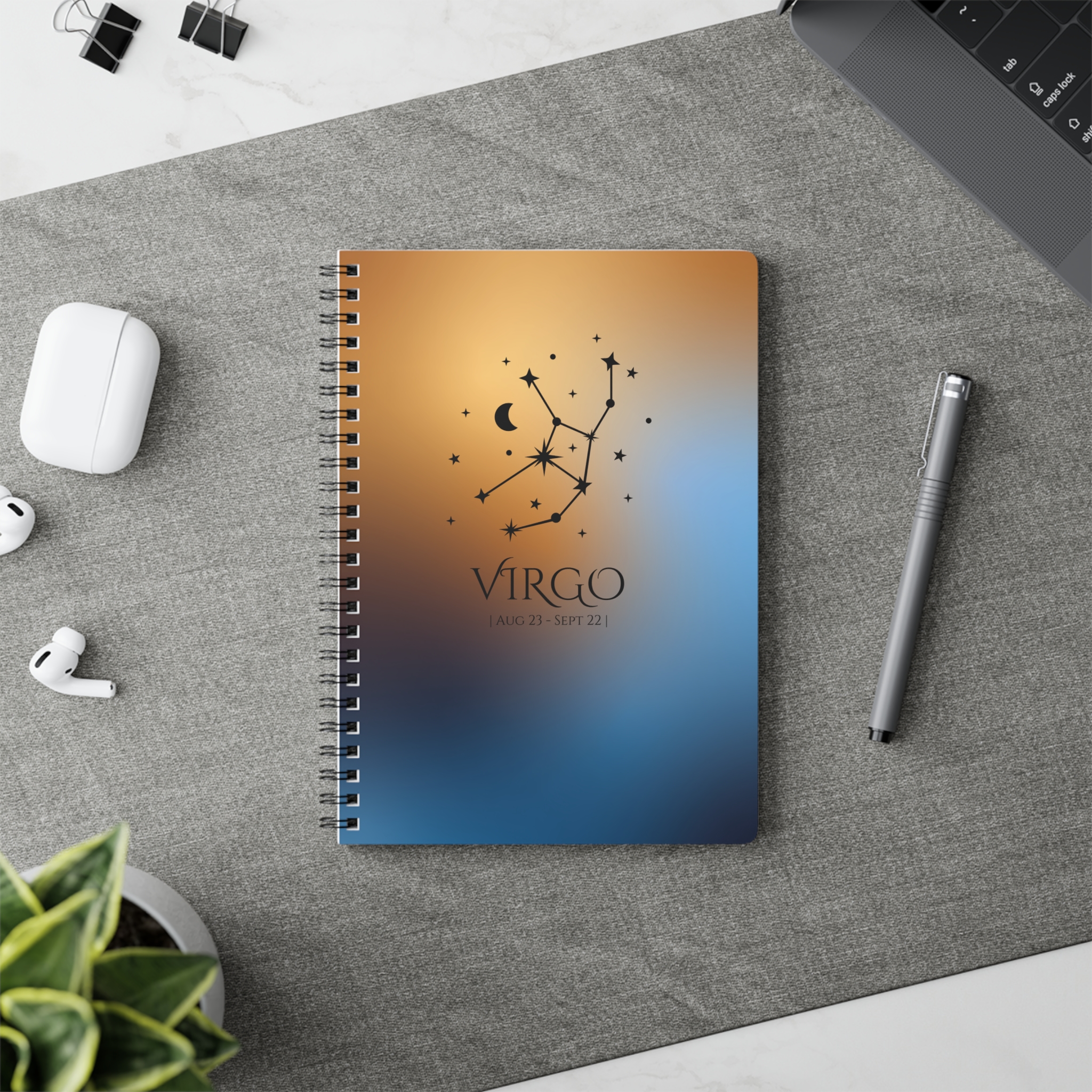 Virgo Zodiac Journal – Daily Check-In and Planning Notebook | Cosmic Veil Collection