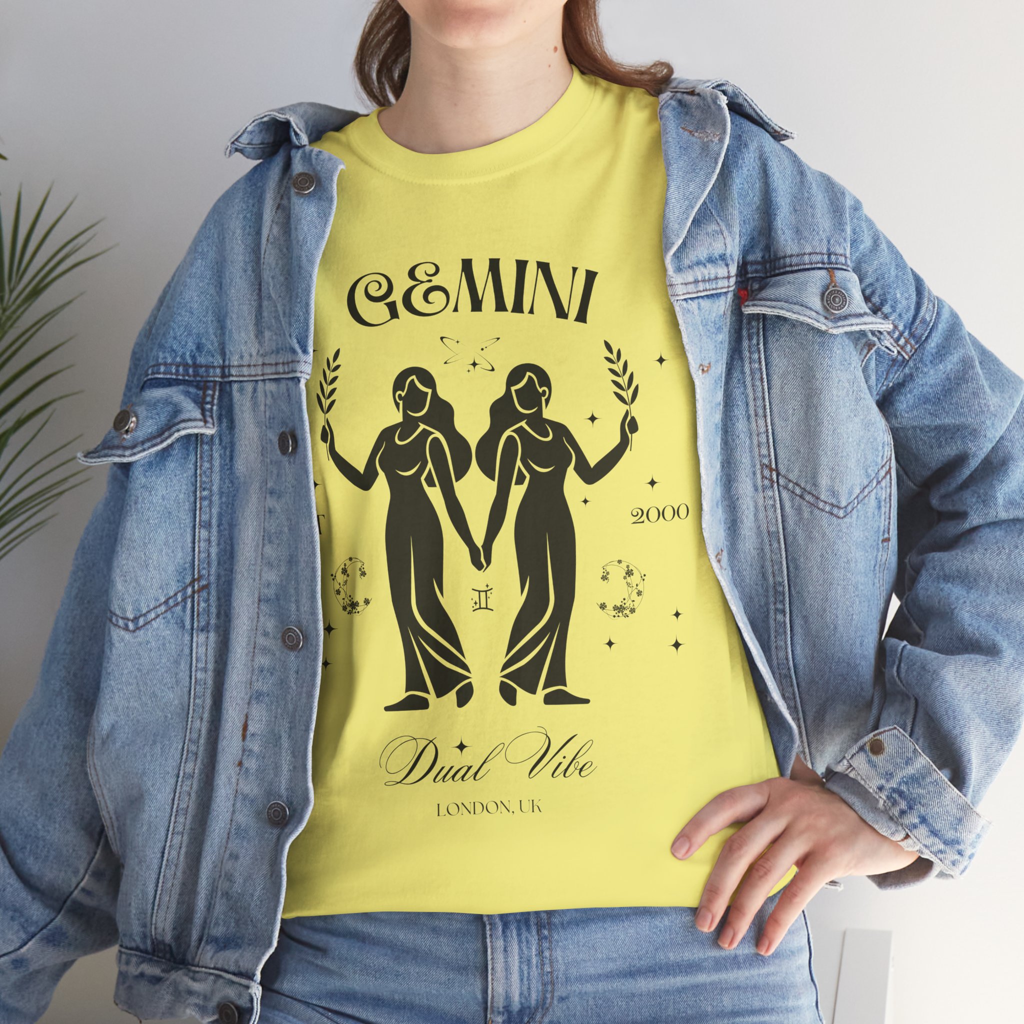 Gemini Unisex T-Shirt – Dual Vibe | Cosmic Veil Collection | Premium Zodiac Tee