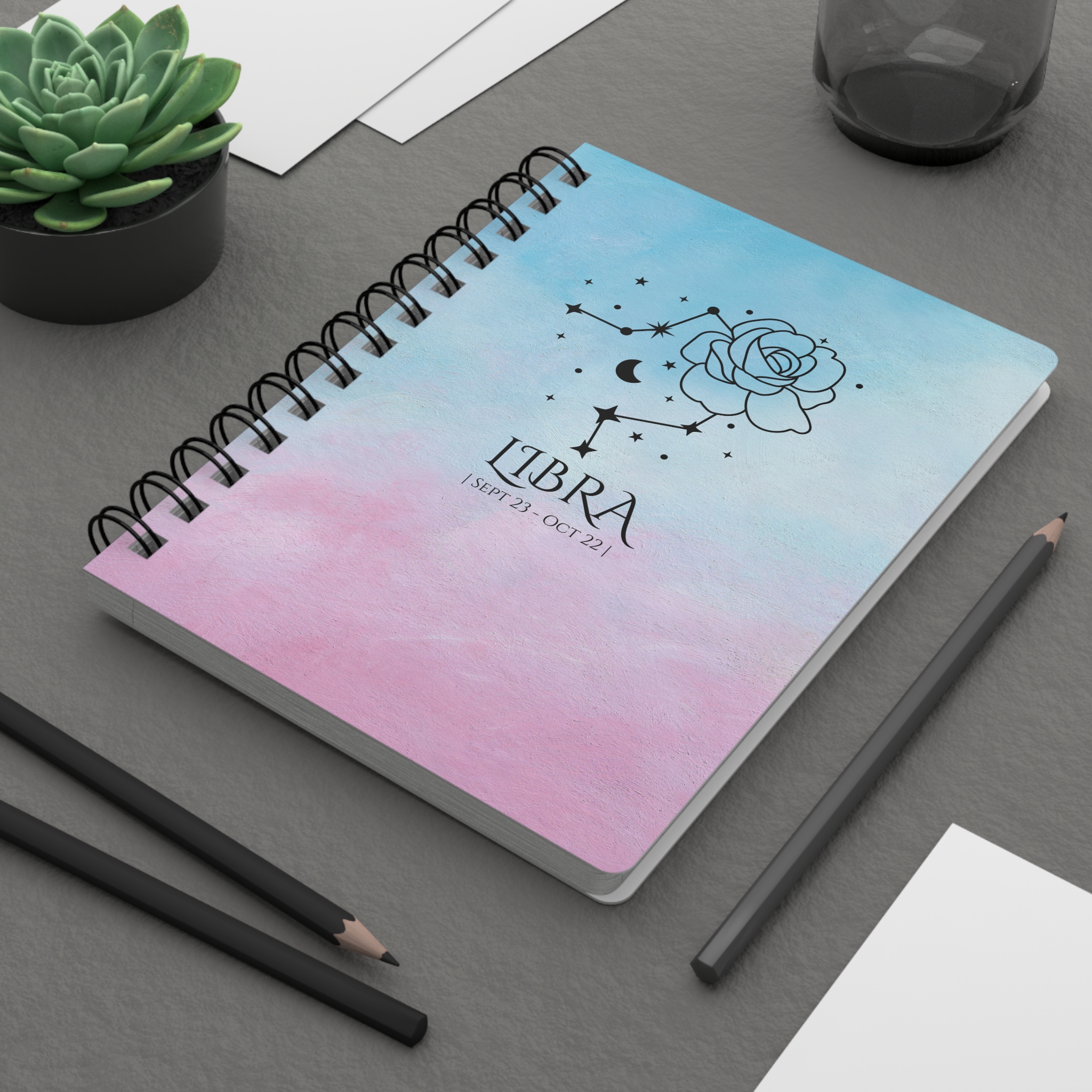 Libra Zodiac Journal – Balance & Reflection Notebook | Cosmic Veil Collection