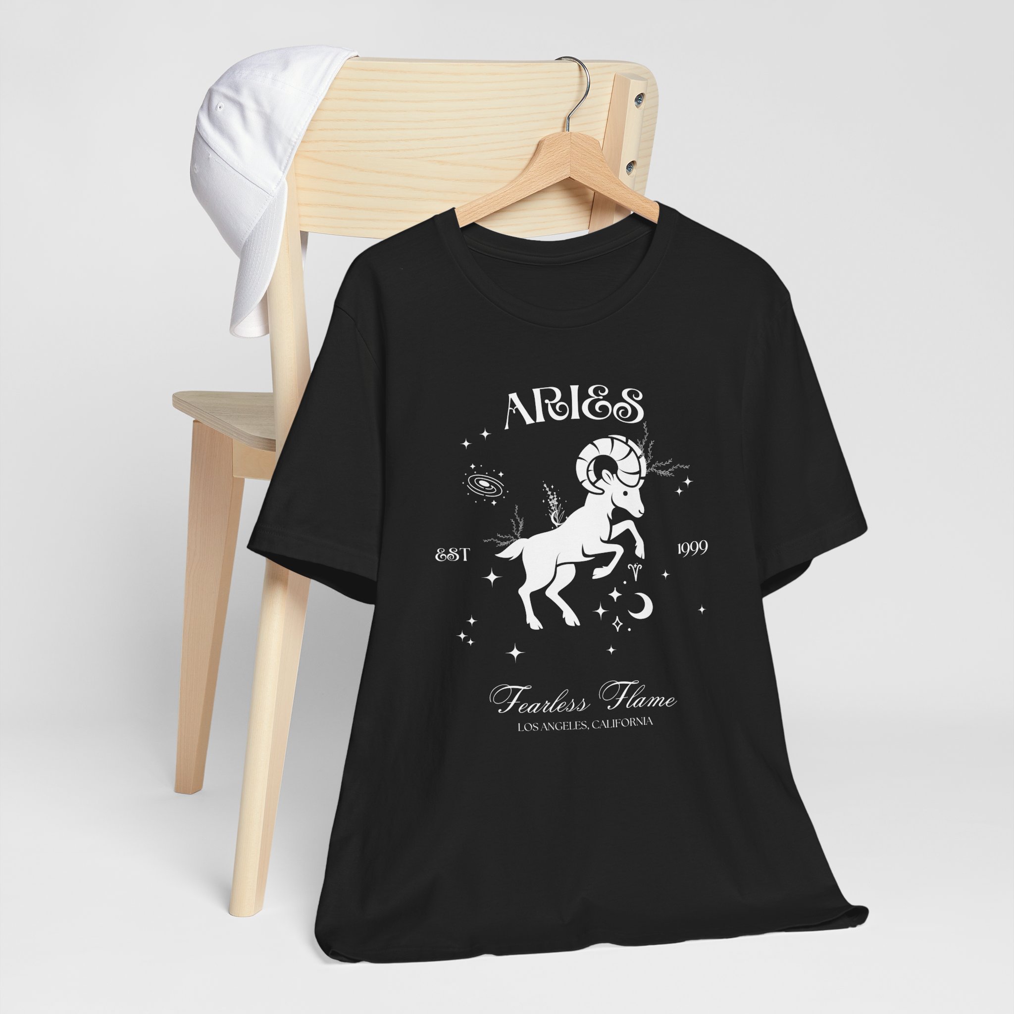 Aries Unisex T-Shirt – Fearless Flame | Cosmic Veil Collection | Premium Zodiac Tee
