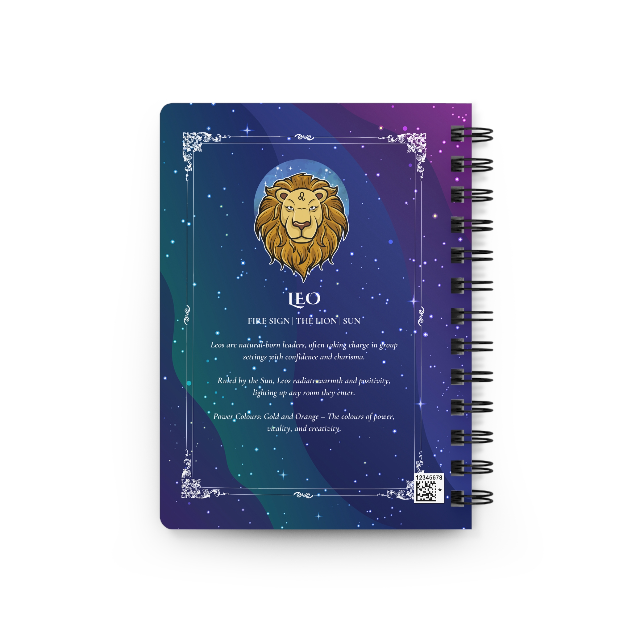 Leo Zodiac Journal – Daily Check-In and Planning Notebook | Cosmic Veil Collection
