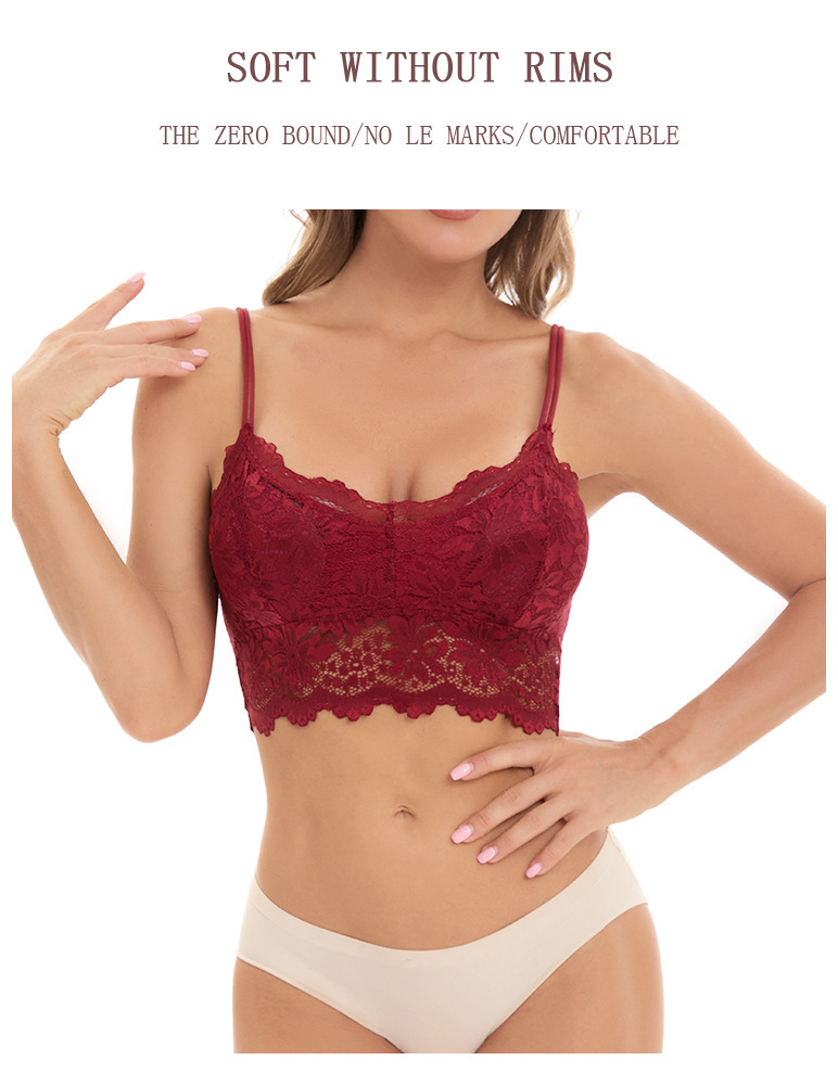 Wine Red Lace Bralette