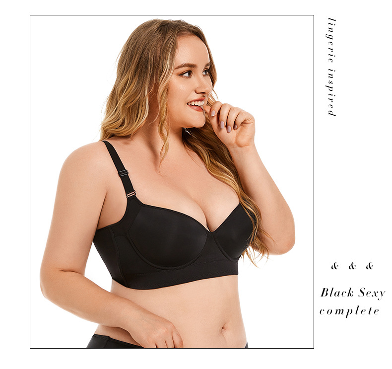 Plus Size Black Underwire Bra