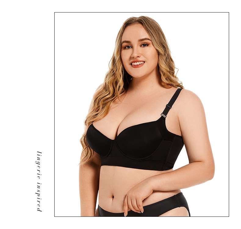 Plus Size Black Underwire Bra