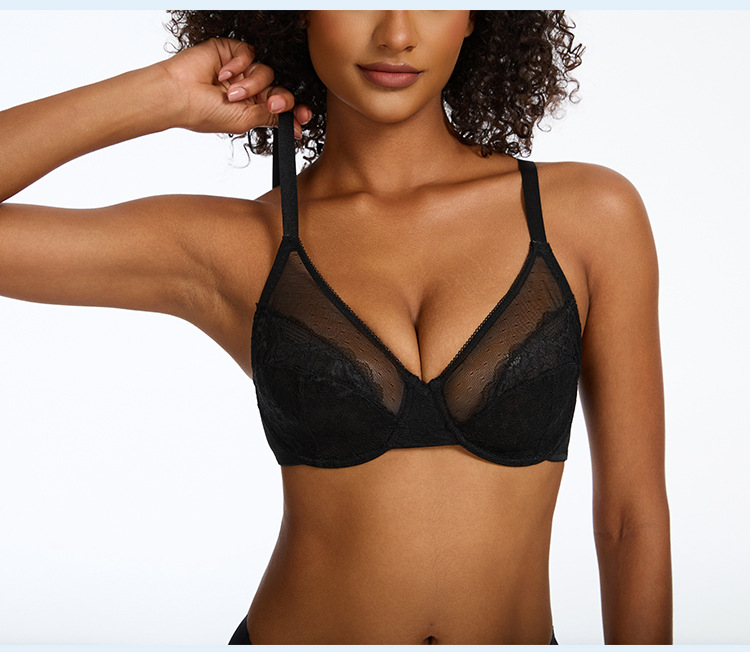 Black Lace Mesh Bra