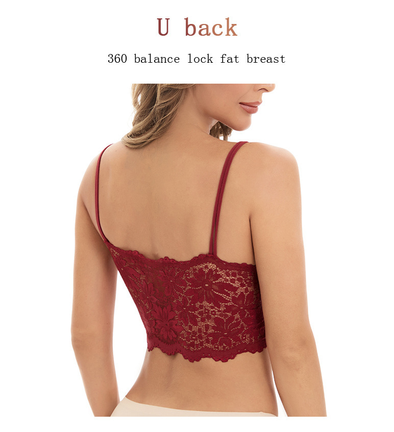 Wine Red Lace Bralette