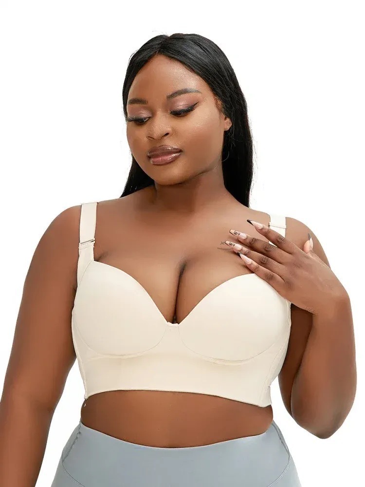 Black Longline Push-Up Bra
