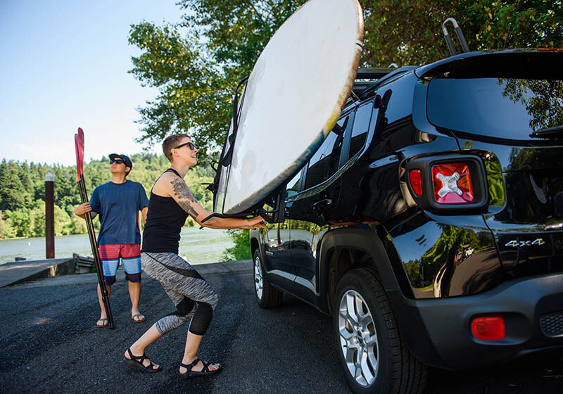 Yakima Show Down load-assist boat carrier