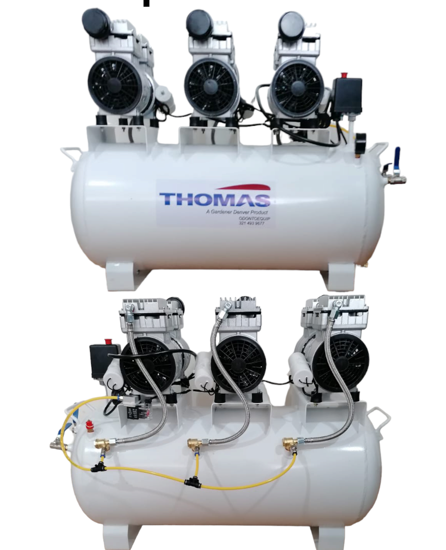 Compresor Odontologico 3hp Sin Aceite Horizontal