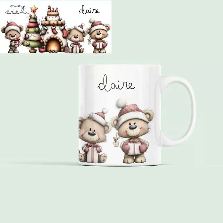 Christmas Teddy Bear Mug