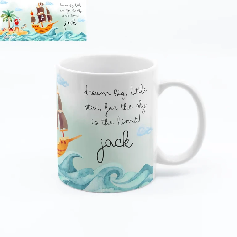 Personalised Pirate Adventure Mug