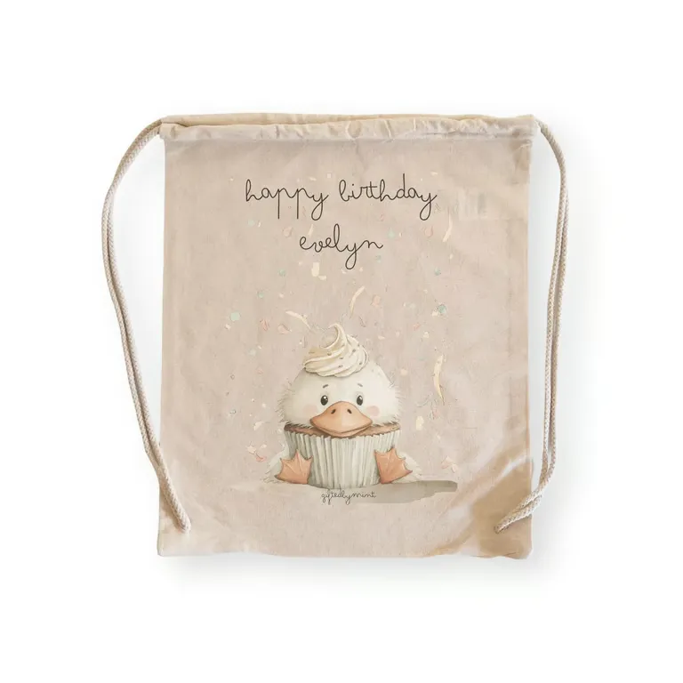 Personalised Birthday Drawstring Bag