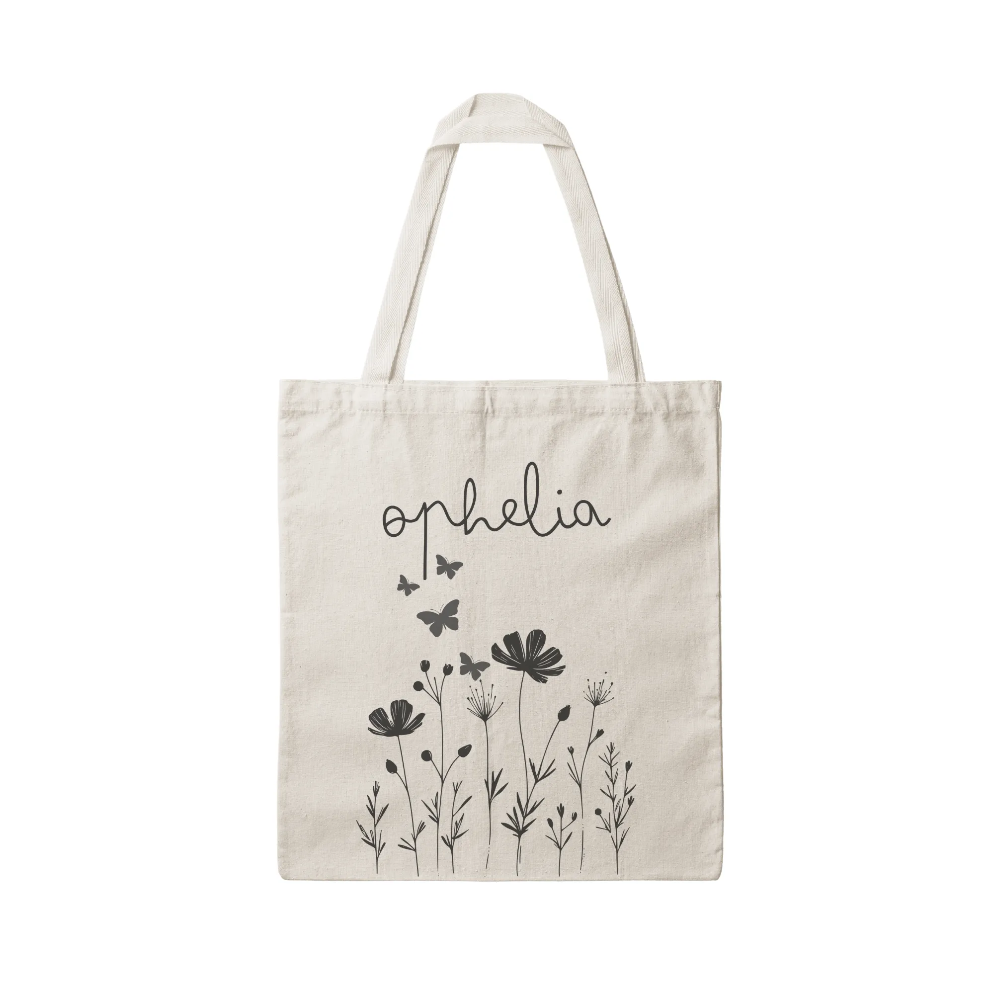 Floral Canvas Tote Bag