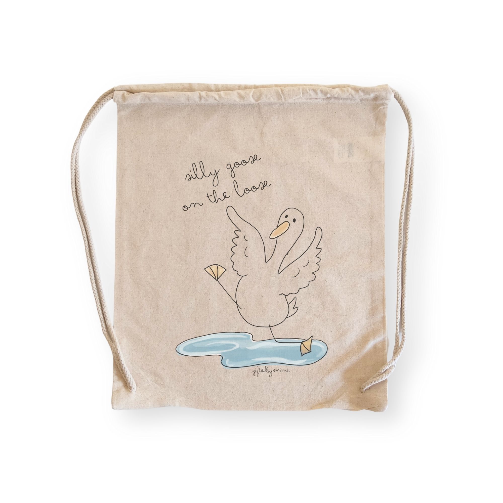 Silly Goose Drawstring Bag