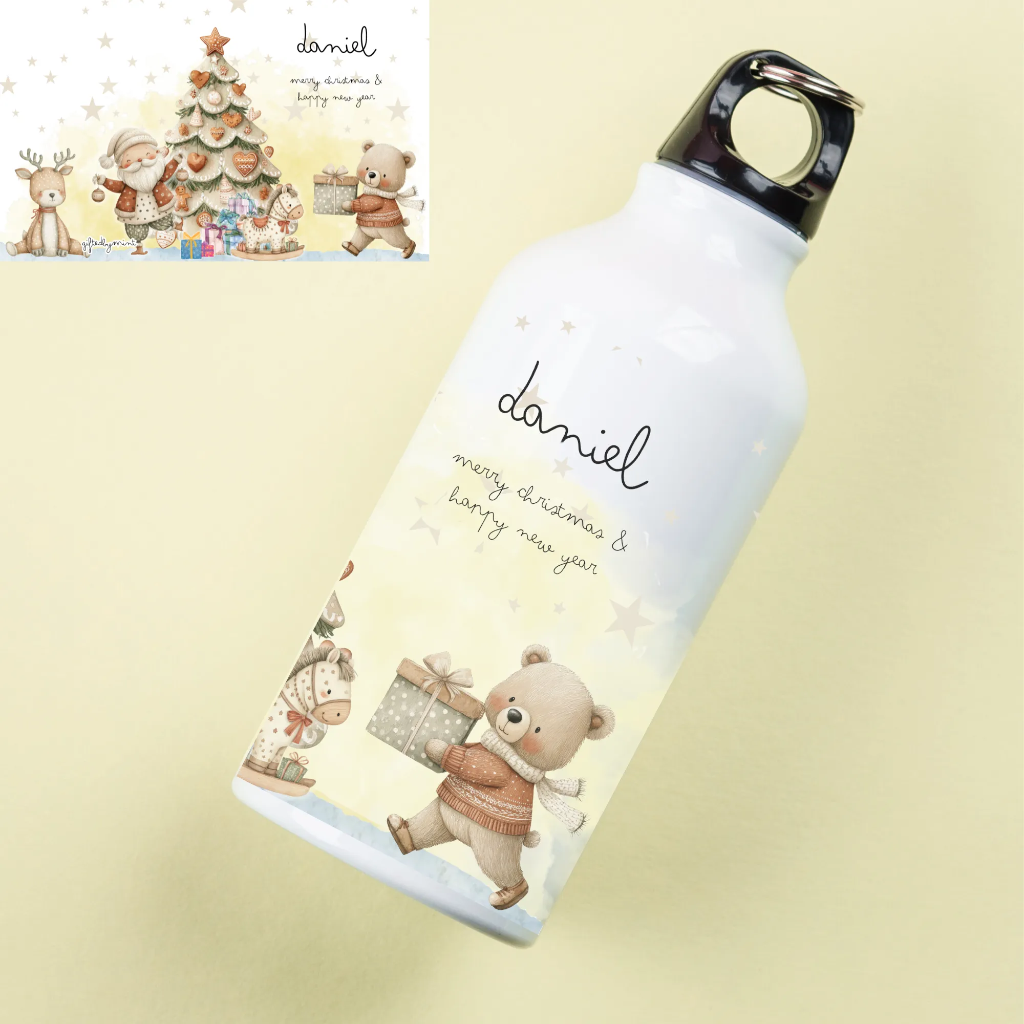 Personalised Christmas Water Bottle