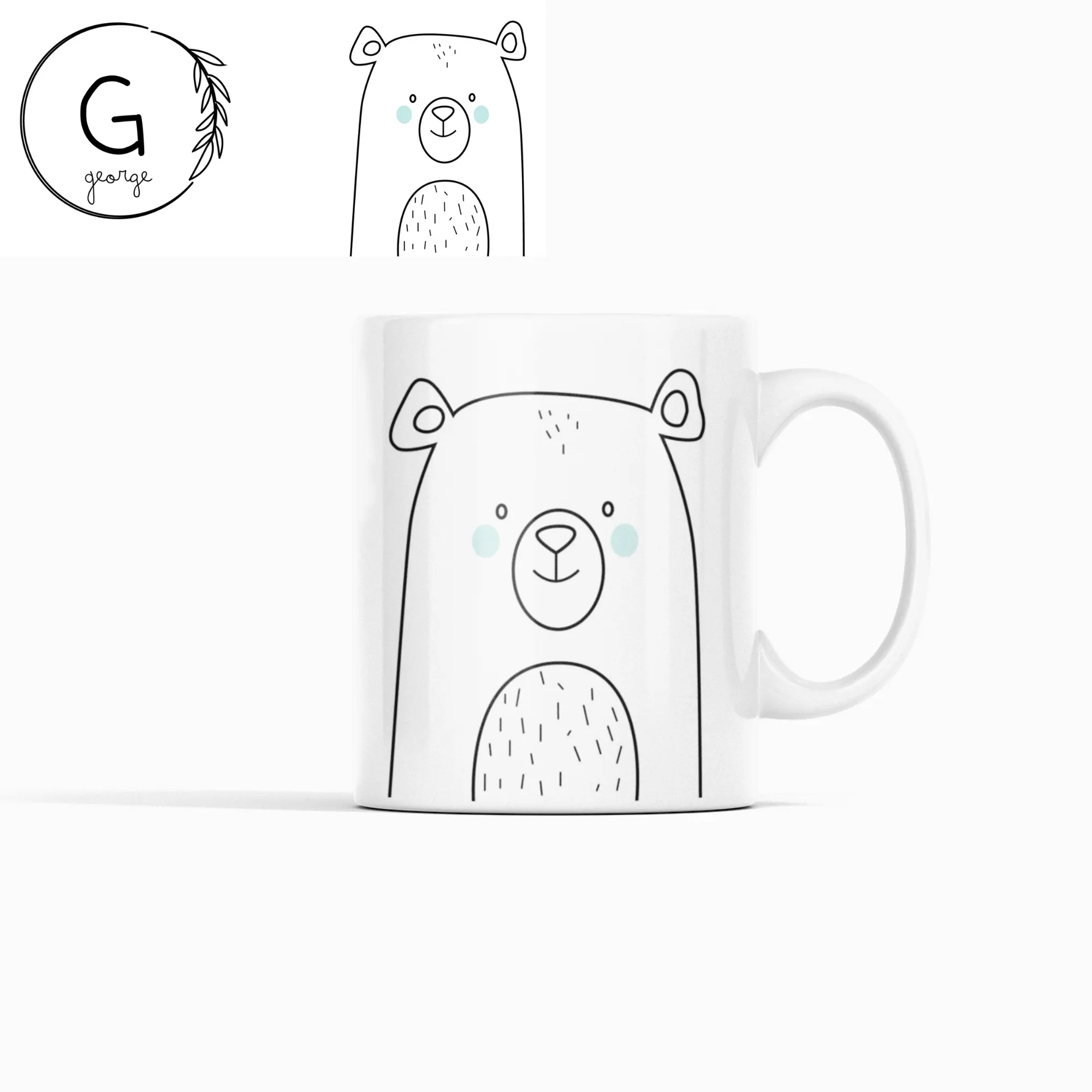 Bear Illustration Ceramic Mug