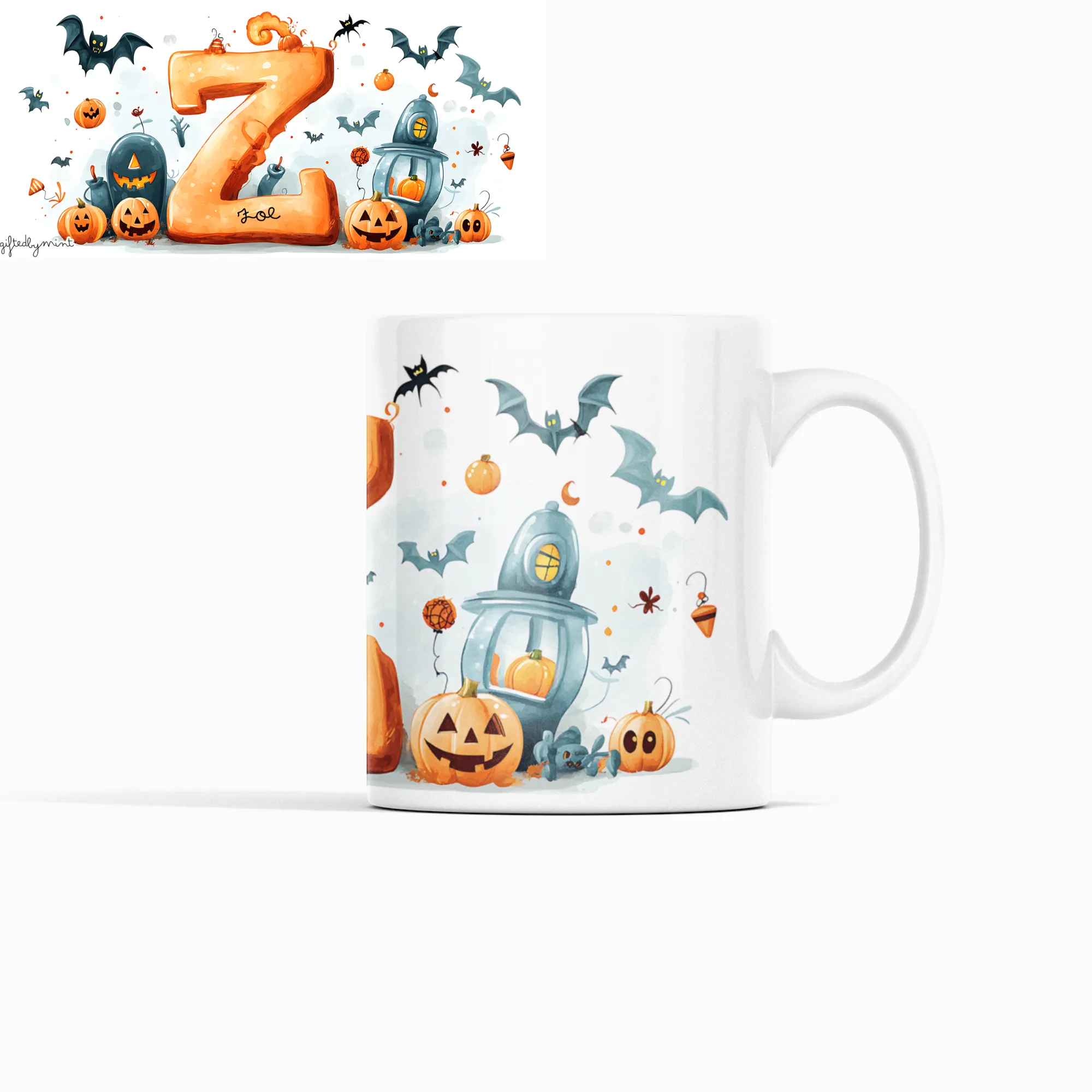 Halloween Letter Mug