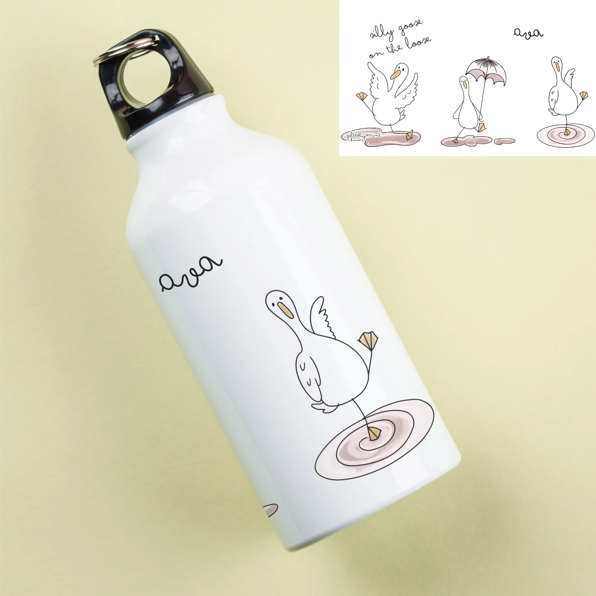 Silly Goose On The Loose Water Bottle