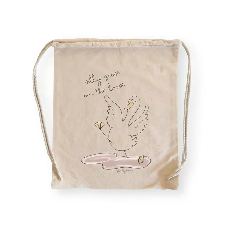 Silly Goose Drawstring Bag
