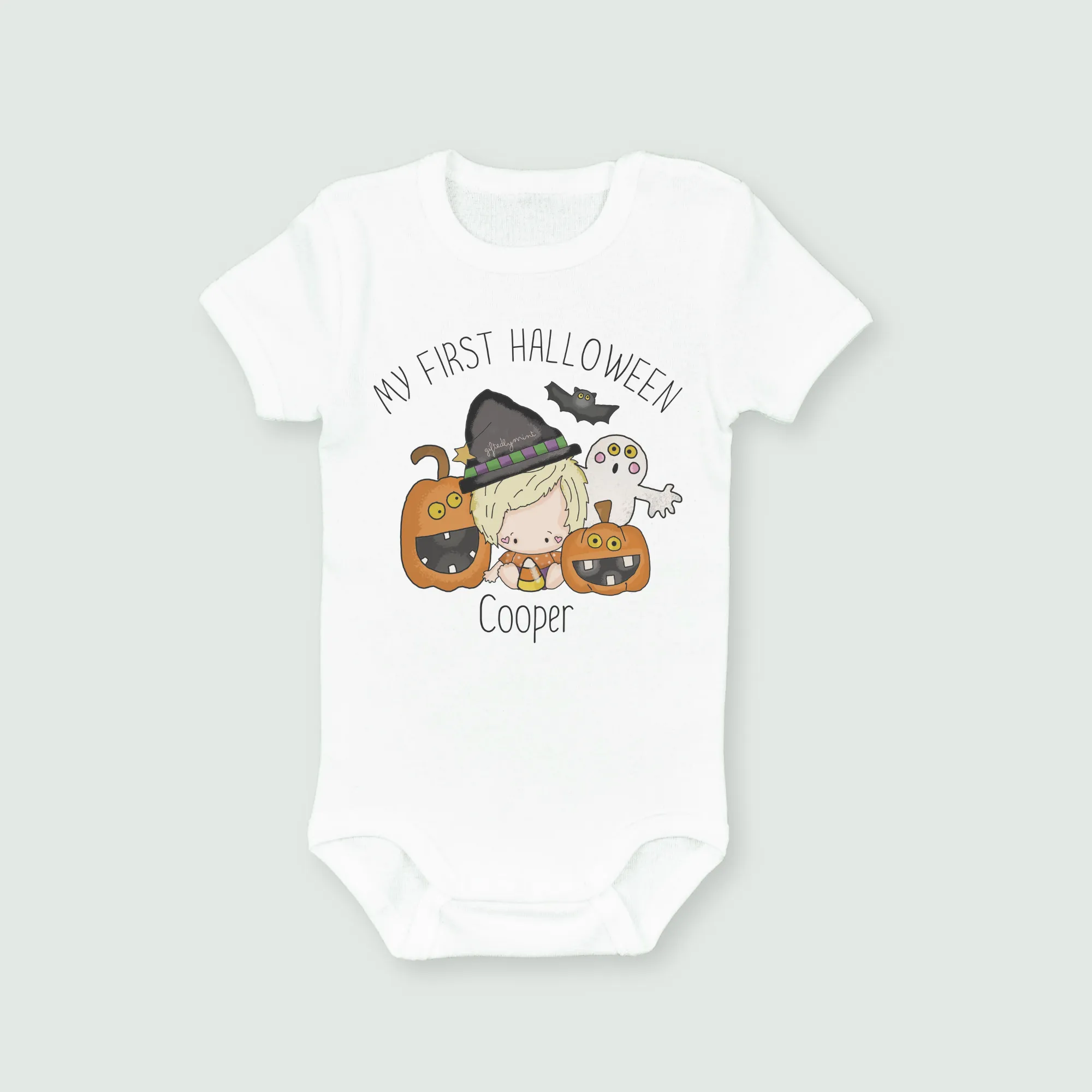 Personalised 'My First Halloween' Baby Onesie