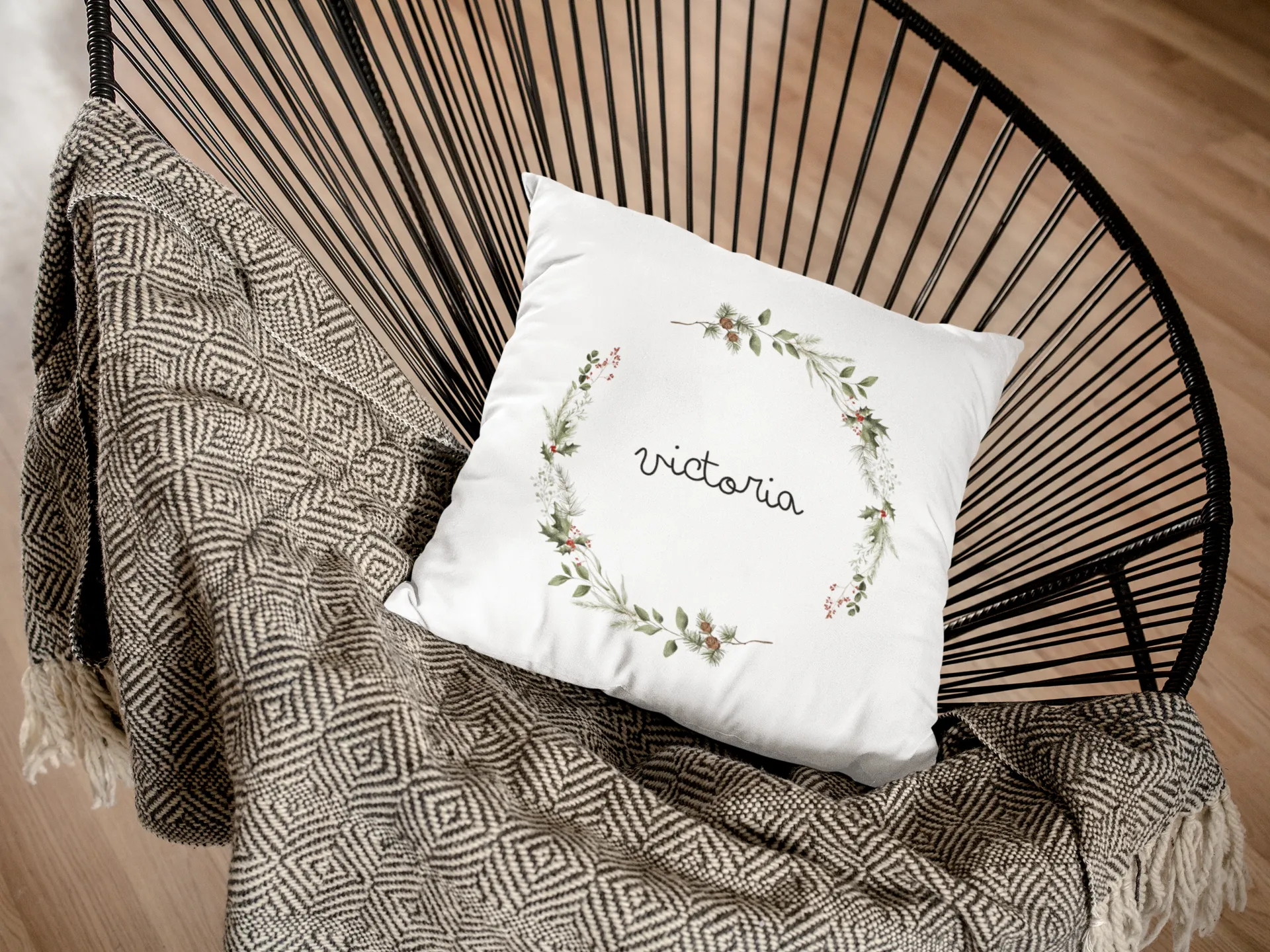 Personalised Christmas Name Cushion