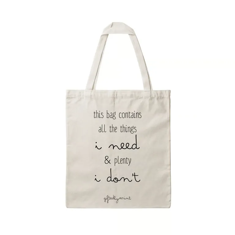 Printed Canvas Tote Bag