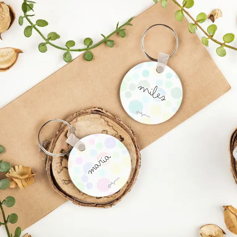 Personalised Dot Keychain