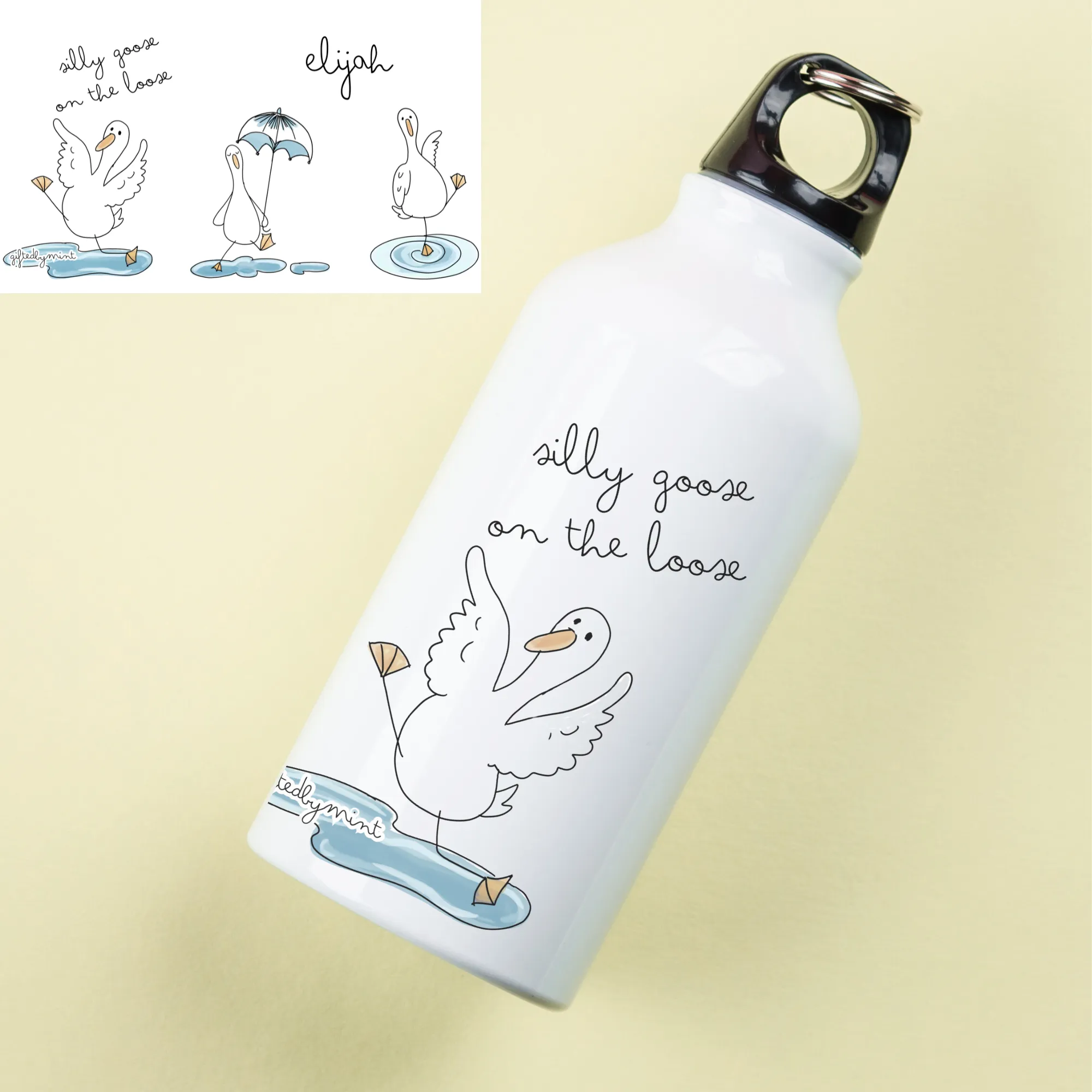 Silly Goose On The Loose Water Bottle