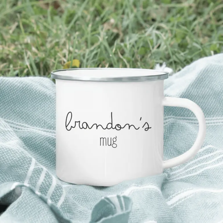 Personalised Enamel Mug with Name