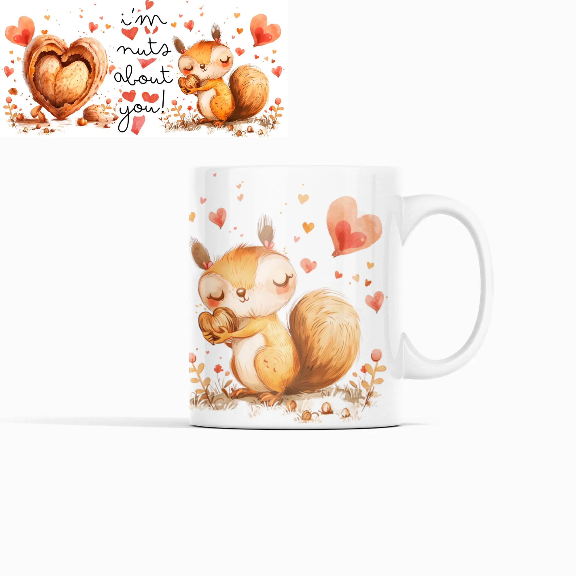 Cute Squirrel Love Mug