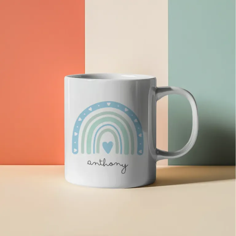 Personalised Rainbow Mug