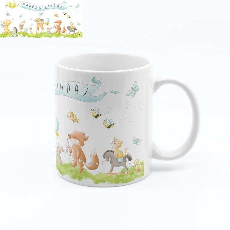 Happy Birthday Animal Friends Mug
