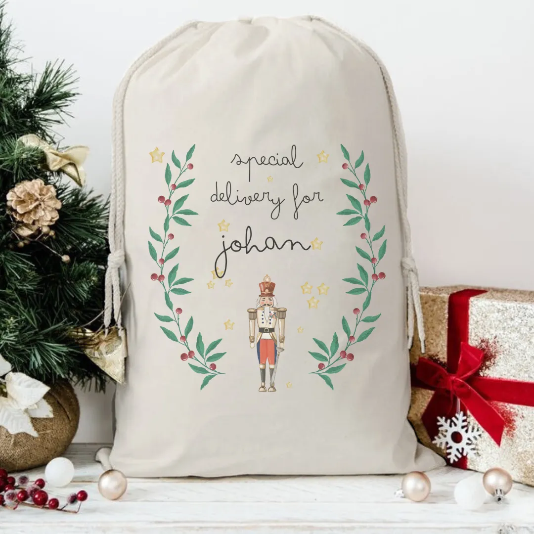 Personalised Nutcracker Christmas Sack