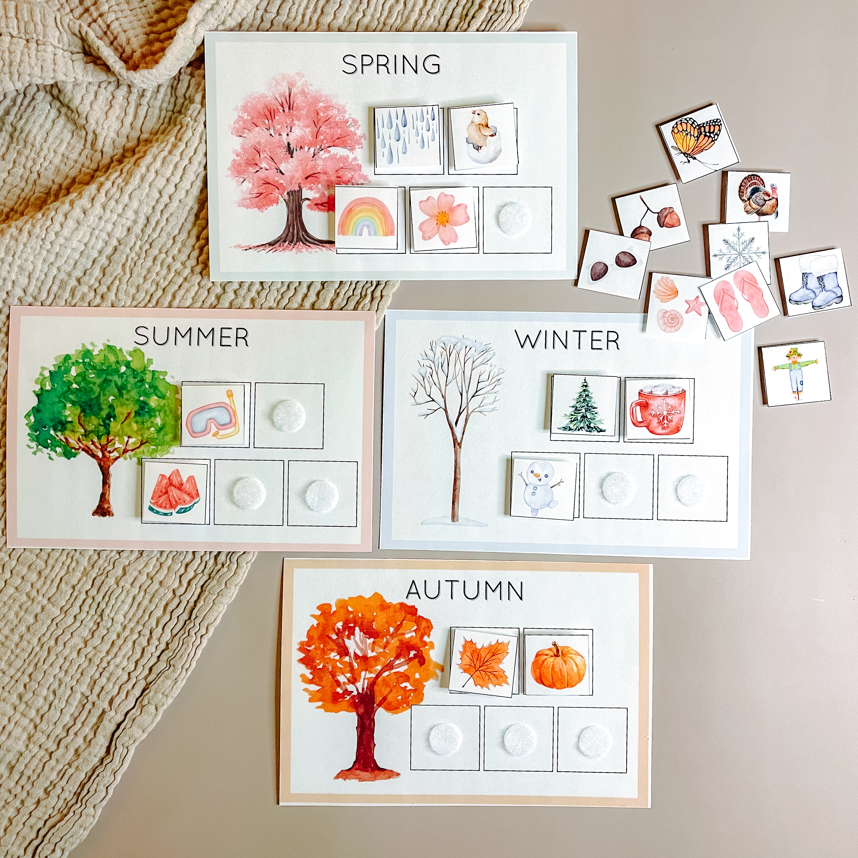 Match the Season Sorting Printable