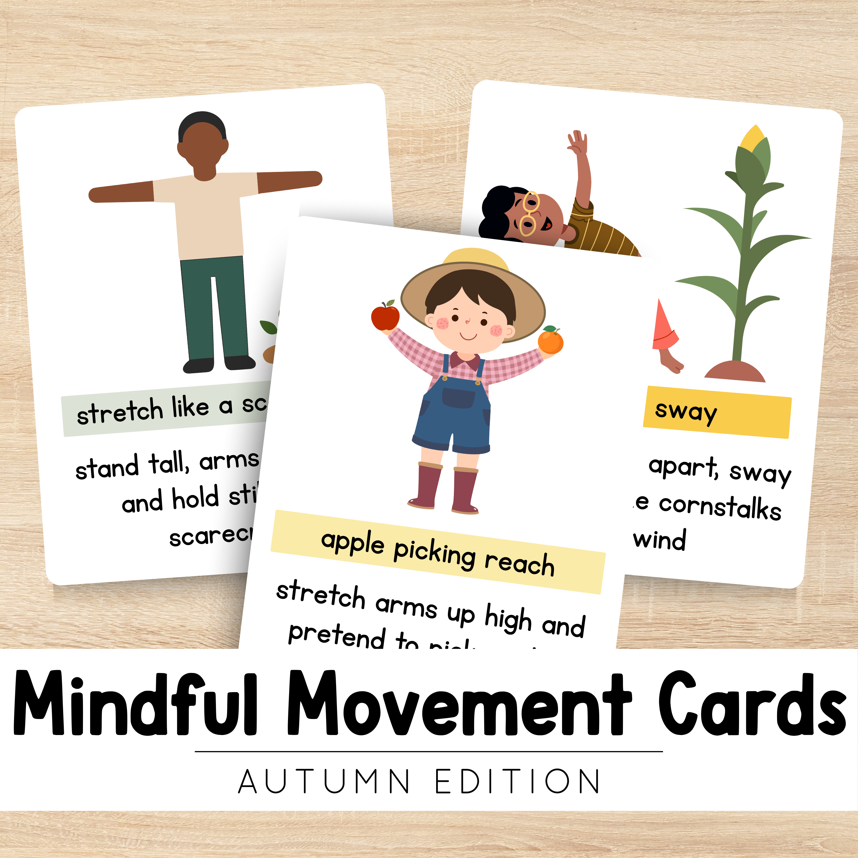 Autumn Mindful Movement Cards – Printable for Kids & Special Education